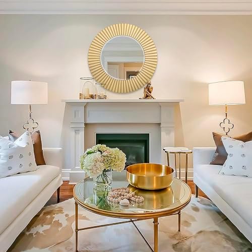Chende Gold Mirror for Wall Decor, Elegant Accent Mirror for Living Room - Image 7