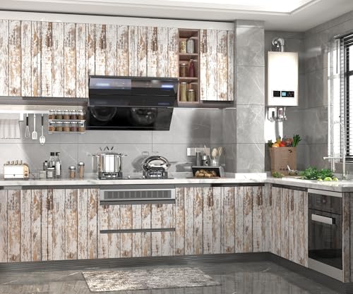 Wood Wallpaper Peel and Stick Shiplap Contact Paper 17.3"×78.8" - Image 6