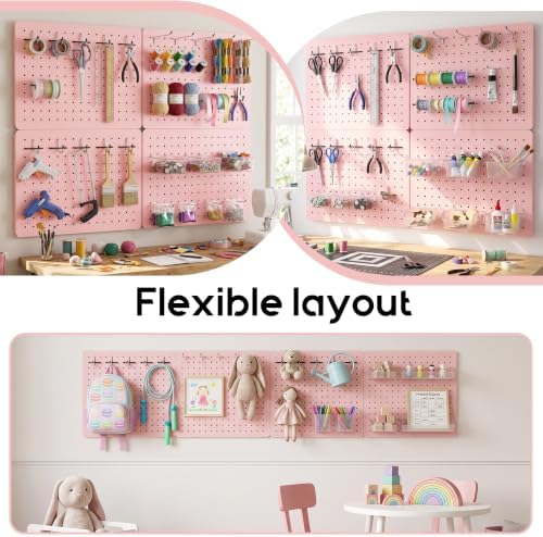 Pegboard Organizer Kit, 4 Pack 12 x 16 in Metal Panels - Image 7