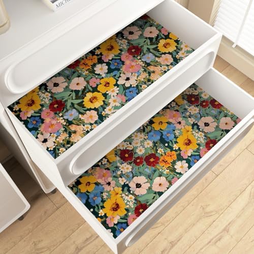 BOKEBEVE Super Long Colorful Floral Peel Stick Wallpaper Boho 17.5 x 787In - Image 6