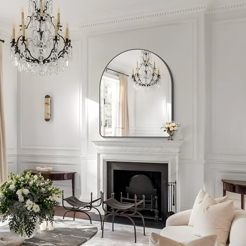GLASHOM Arched Bathroom Mirror, Wall Mounted Mirror, Living Room, Vertically - Image 6