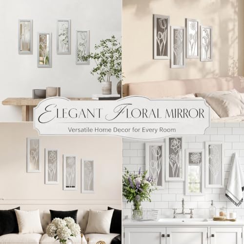 ZEXUIRU 4 Set Rustic Wall Mirrors - Image 7