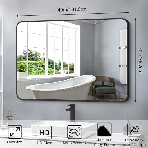 FORBATH Bathroom Mirror 30" X 40", Large Rectangular Wall Mirror - Image 7