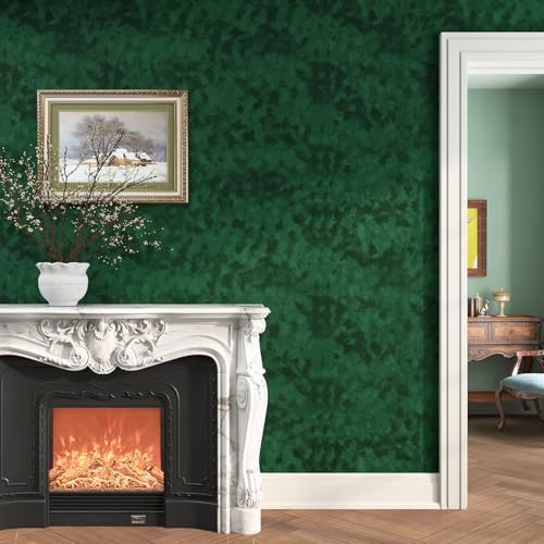 Stickyart Luxury Emerald Green Velvet Peel and Stick Wallpaper Vintage Self - Image 6