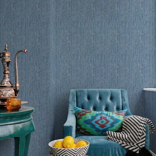 JiffDiff Woven Wallpaper Peel and Stick 17.3" x 800" Colorful Paint Grasscloth - Image 6