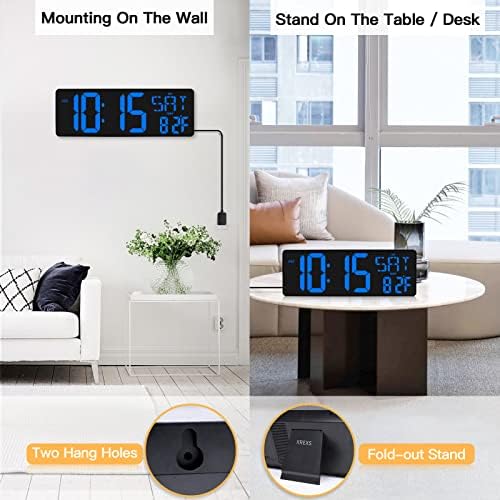 XREXS 17.2 Inch Large Digital Wall Clock - Image 6