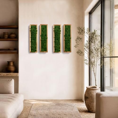 Mokof Preserved Moss Wall Art Decor, Forest Green, 4 Pack - Image 6