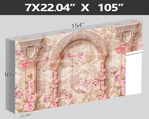 XMPMBM-3d Floral Fabric Wallpaper Pink Peony Bedroom Bathroom wall Mural-W 154" - Image 4