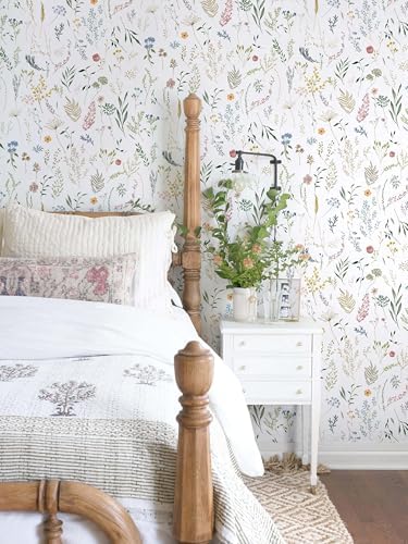 Dimoon 236"x16.1" Floral Peel and Stick Wallpaper White Contact Paper Thicken - Image 6