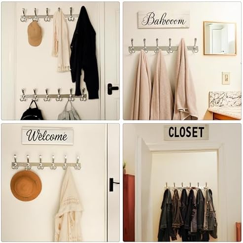 Dseap Coat Rack Wall Mount 24 Inch, Heavy Duty 12-Gauge Base vs Flimsy 1mm - Image 6