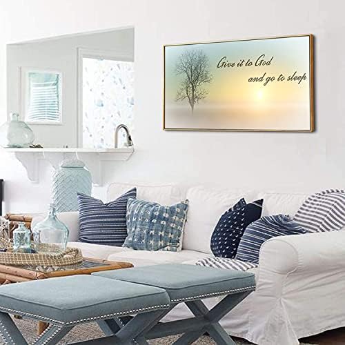 Lasdel Natural Extra Framed Wall Art of Misty Sunset & Tree Plant Picture - Image 7