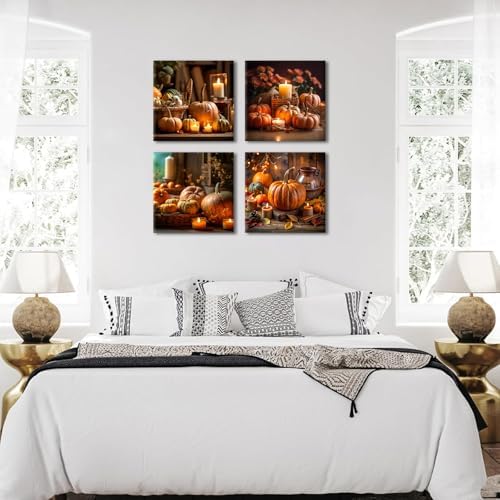Fall Pumpkin Wall Decor Halloween Wall Art Autumn Harvest Festival Theme Canvas - Image 6