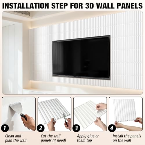 Qidejoy 33 Pcs 3D White Wall Panels - Image 6
