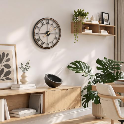 Micasso Modern Farmhouse Decorative Clock: 20 inch Battery Operated - Image 7