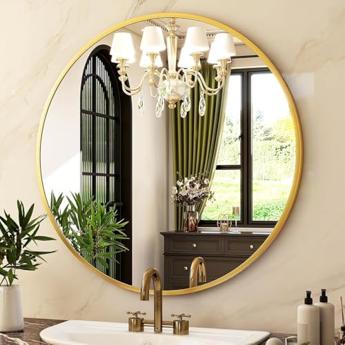HARRITPURE Round Mirror 20 Gold Wall Mounted Circle Mirrors - Image 7