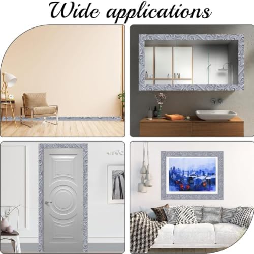 CRASPIRE 3D Light Grey Crown Molding Peel and Stick Flexible Moldings Trim - Image 6