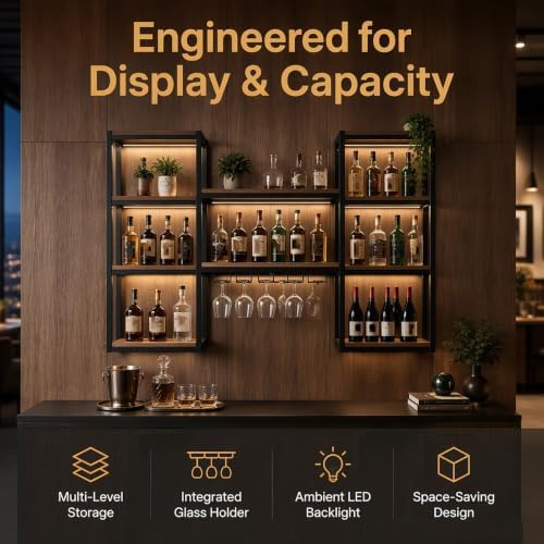 59in Wall Mounted Wine Rack - Image 6
