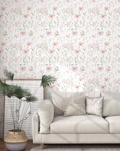 Floral Peel and Stick Wallpaper Boho Contact Paper 17.3"×78.8" - Image 6