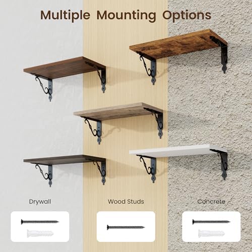 RICHFOCUS Floating Shelves for Wall Decor, 8 Inch Deep Floating Shelves Set of 2 - Image 6