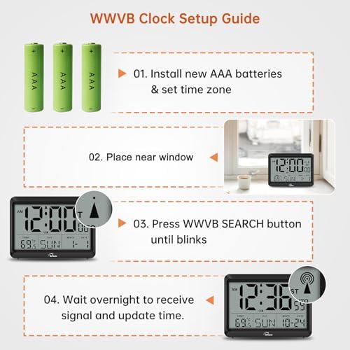 WallarGe Self-Setting Atomic Digital Wall Clock - Image 6