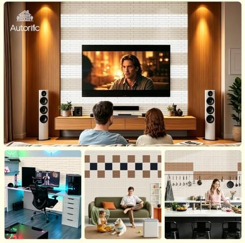 Acoustic Panels, Brick Sound Dampening Panels, 11.8”x11.8”, 12 Pack - Image 7