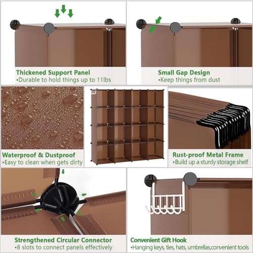 C&AHOME 16 Cube Storage Organizer Cube Shelves Units Storage Cubes - Image 6