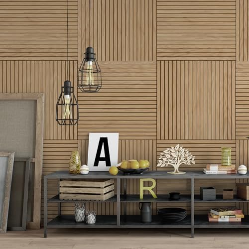 8-Pack Peel & Stick Acoustic Wood Slat Wall Panels - Image 6