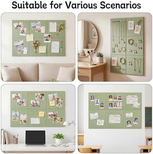 Cork Board Alternative 28" x 19", 6 Pack Felt Bulletin Boards, Pin Board - Image 7