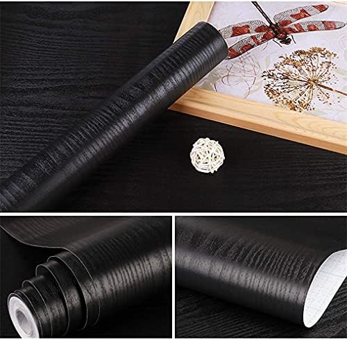 Black Wood Contact Paper Peel and Stick Wood Wallpaper Self Adhesive - Image 6