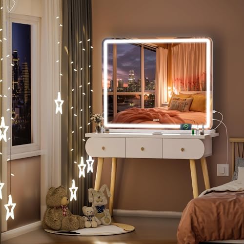Hasipu Vanity Mirror with Lights, 47.2" x 30" LED Makeup Mirror, Lighted Makeup - Image 6