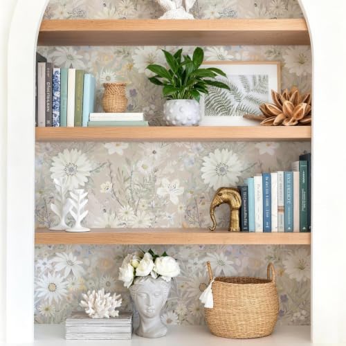 JiffDiff Botanical Floral Peel and Stick Wallpaper, 17.3" x 472" - Image 7
