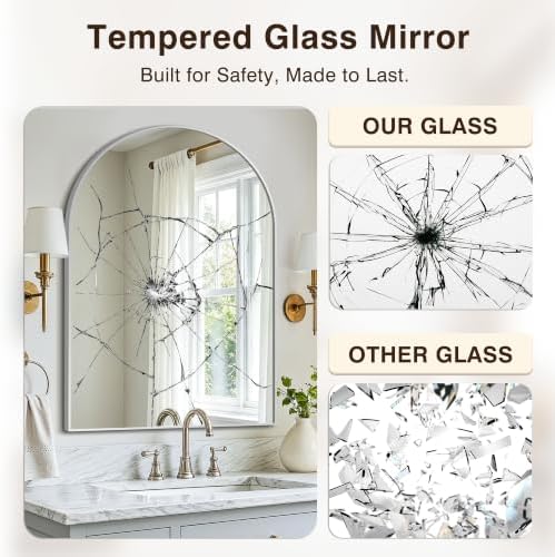 Arched Bathroom Vanity Mirror for Over Sink - Image 6