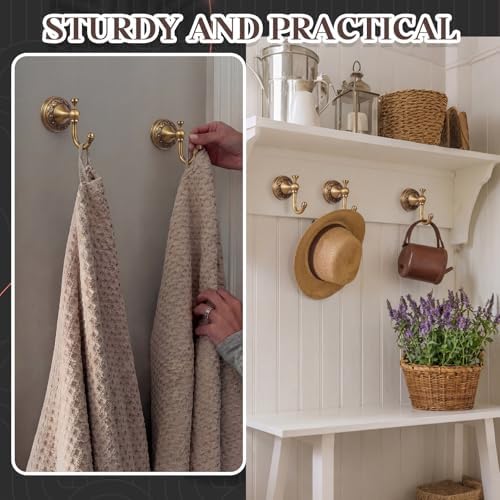 Yaocom 2 Pack Antique Towel Hooks Wall Mounted - Image 5