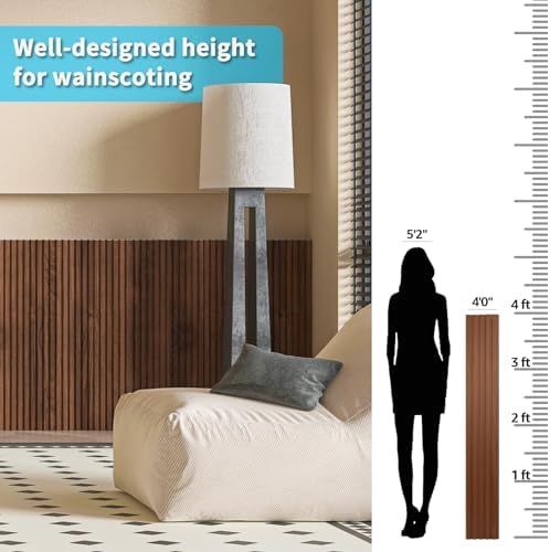 Art3d 48 x 6 Inch WPC Wood Slat Wall Panels, 3D Wall Accents - Image 6