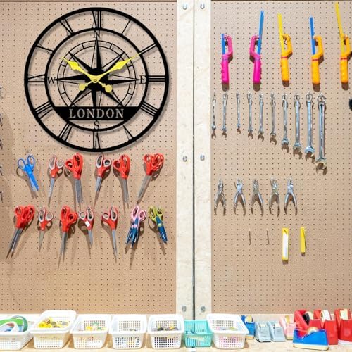 Custom Metal Last Name Compass Wall Clock Vintage Roman Numerals Wall Clock - Image 3