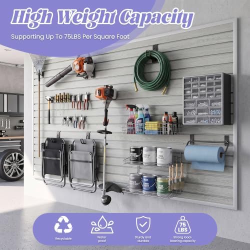SMARTSTANDARD PVC Slatwall Panel 4x8 FT, PVC Garage Wall Organizer System - Image 7