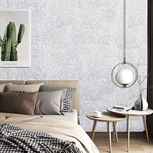 Stickyart Self Adhesive Silver Glitter Contact Paper Peel and Stick Textured - Image 6