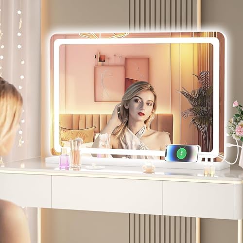 Hasipu Vanity Mirror with Lights, 31.5" x 20" LED Makeup Mirror, Lighted Makeup - Image 6