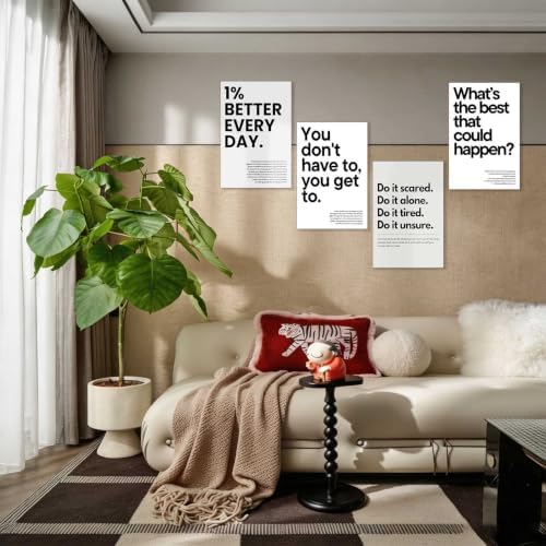 Unframed What Is The Best 1 Percent Better Figure Outable Do It Scared Set of 4 - Image 7