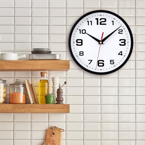 Wall Clock Silent Non-Ticking 8 Inch Clocks Battery Operated - Image 6