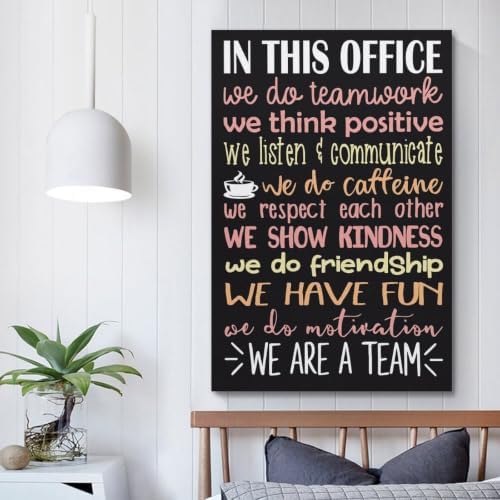 WBYMZWP We Are A Team' Poster Motivational Poster Canvas Wall Art Aesthetic - Image 5