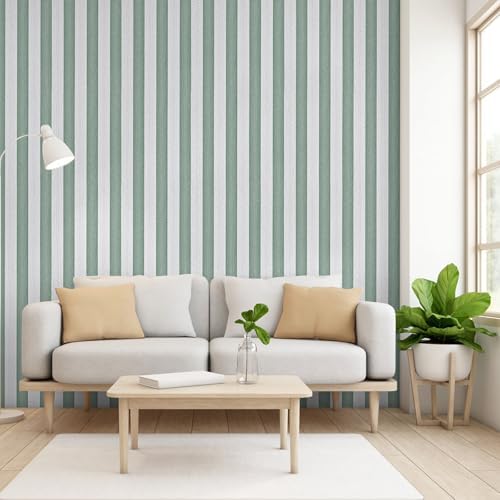 Green Stripe Peel and Stick Wallpaper 15.7" x 236" - Image 6