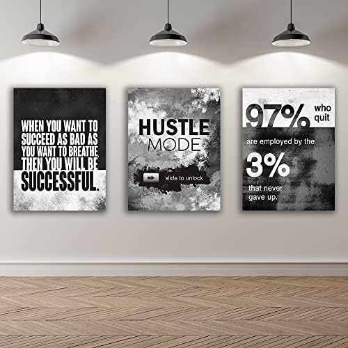 Motivational Painting Wall Art 3 Pieces Canvas Print Success Wall Art - Image 6