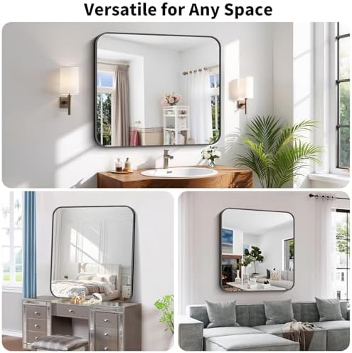 Koonmi Bathroom Wall Mirror, 36x40 Inch Large Vanity Mirror - Image 6