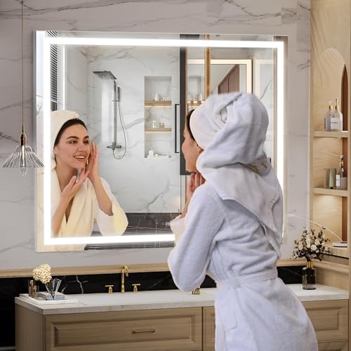 Hasipu Vanity Mirror with Lights, 39.4" x 28.7" LED Makeup Mirror, Lighted - Image 7