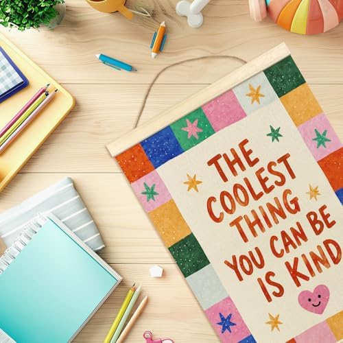 madalo Inspirational whimsical Colorful Classroom Wall Art Poster Hanger Frame - Image 7