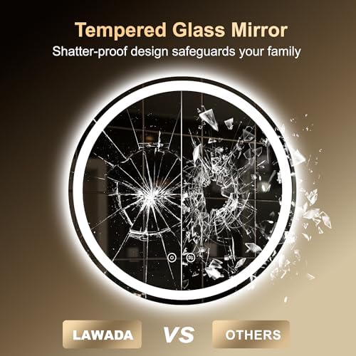 24 Inch Round LED Bathroom Mirror - Image 7