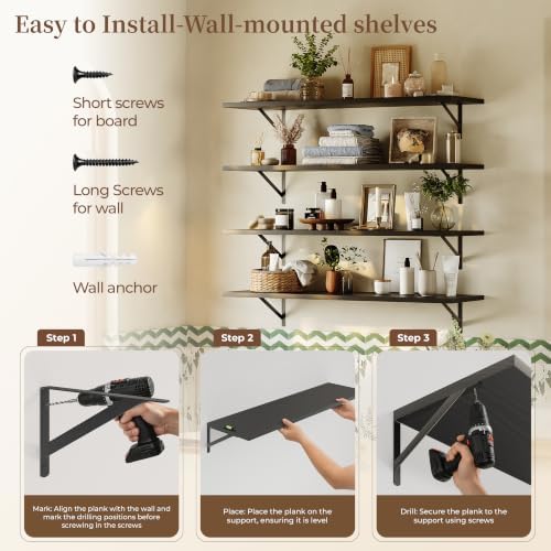 36inch Floatinchg Shelves 4-Pack, 12inch Deep - Image 7