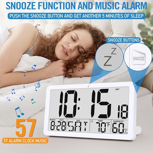 TXL Large Display Digital Wall Clock, Battery Operated - Image 5