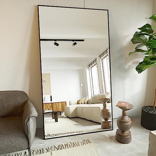 Koonmi 76"x34" Floor Mirror Full Length, Large Black Mirror - Image 6
